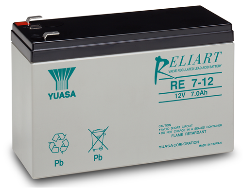 YUASA RE7-12S    12 VOLT 7 AH AGM BATTERY