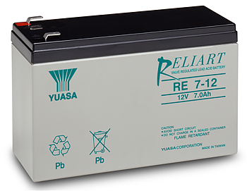 YUASA RE7-12    12 VOLT 7 AH AGM BATTERY