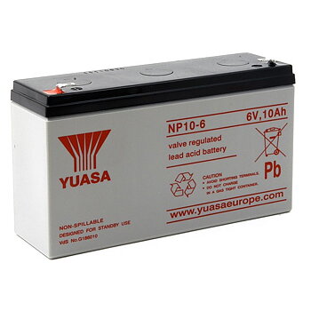 YUASA NP10-6    6 VOLT 10 AH AGM BATTERY