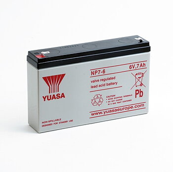 YUASA NP7-6    6 VOLT 10 AH AGM BATTERY