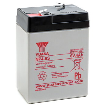 YUASA NP4-6    6 VOLT 4 AH AGM BATTERY