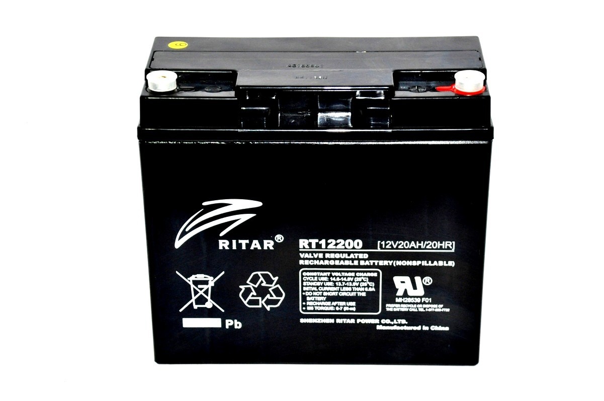 RITAR RT12200-F13   12 VOLT 20 AH AGM BATTERI