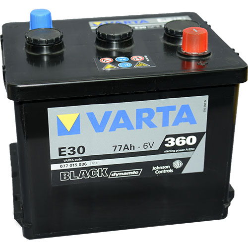 Varta Promotive Black E30 6 V 77 Ah CCA 360 A (EN) - VoltPower