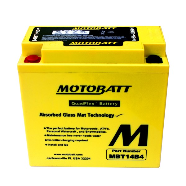 Motobatt AGM batteri MBT14B4