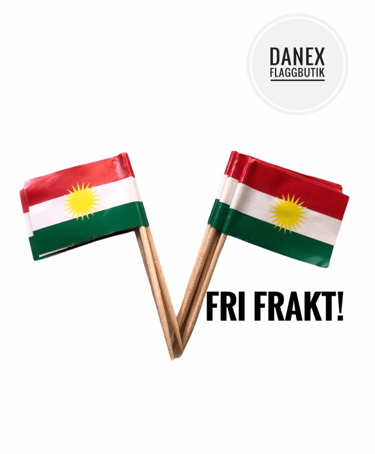 Tårtflaggor Kurdistan (10st)