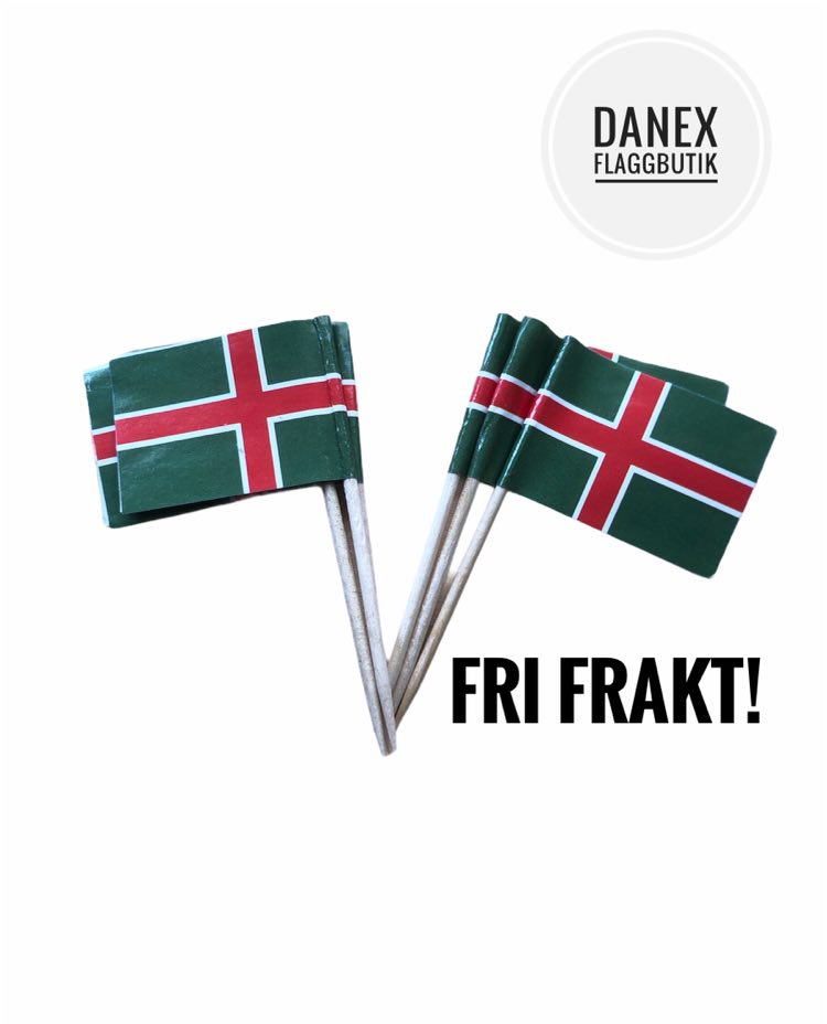 Tårtflaggor Småland (10st)