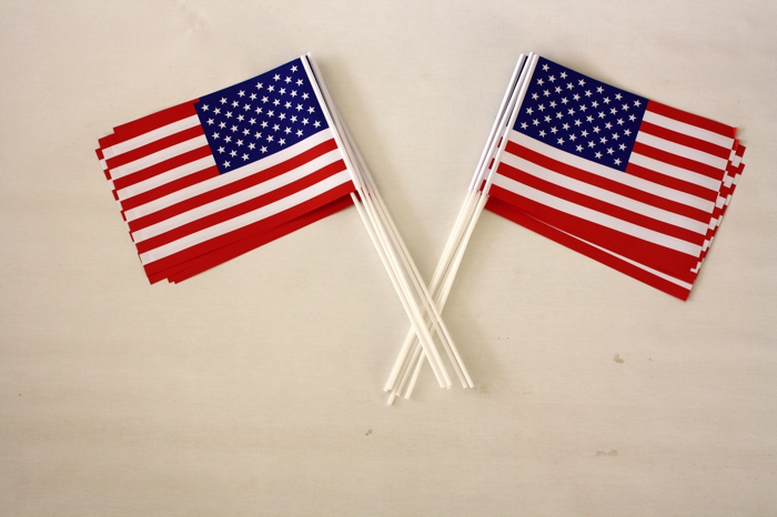 Pappersflagga på pinne, USA  A4