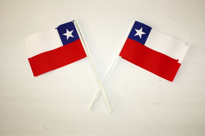 Pappersflagga Chile 