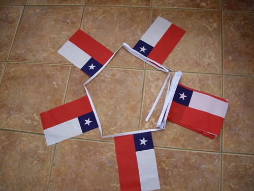 Flaggspel i tyg - Chile - 2