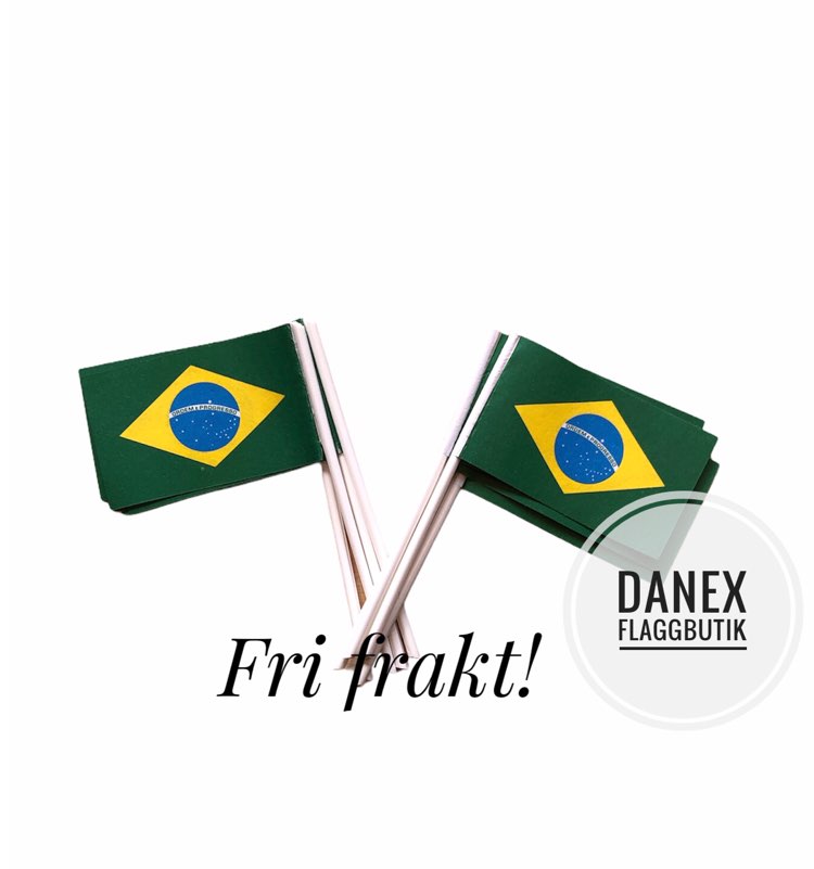 Tårtflaggor Brasilien (10st)