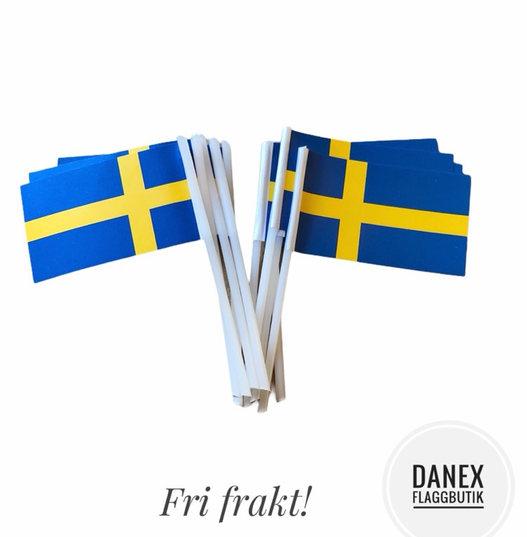 Tårtflaggor Sverige ( 10st )