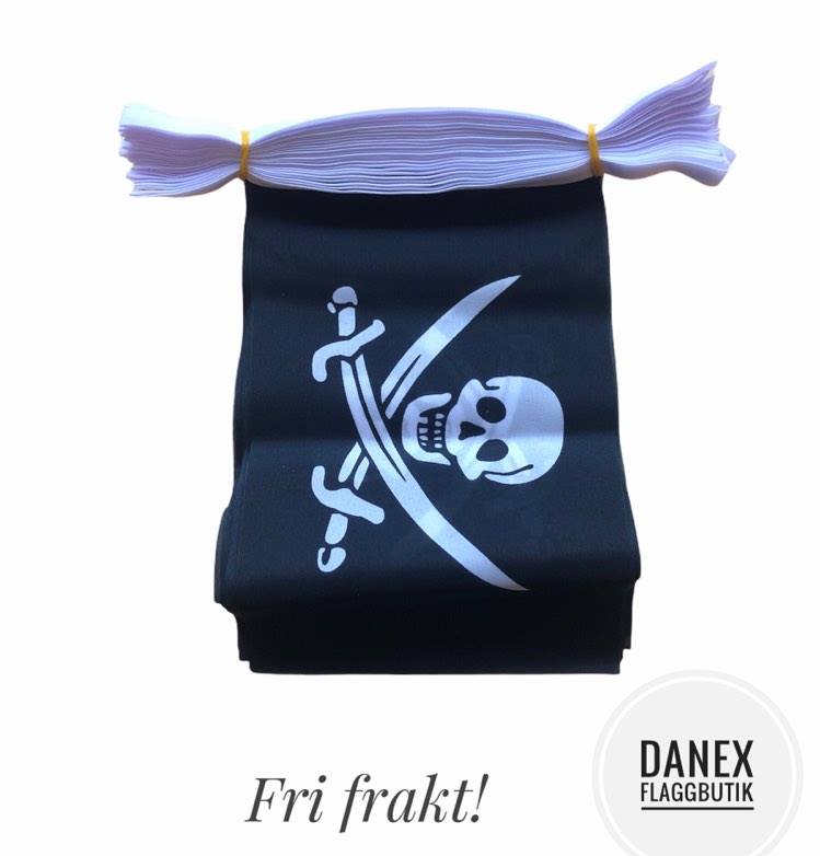 Flaggspel i tyg - Pirat 