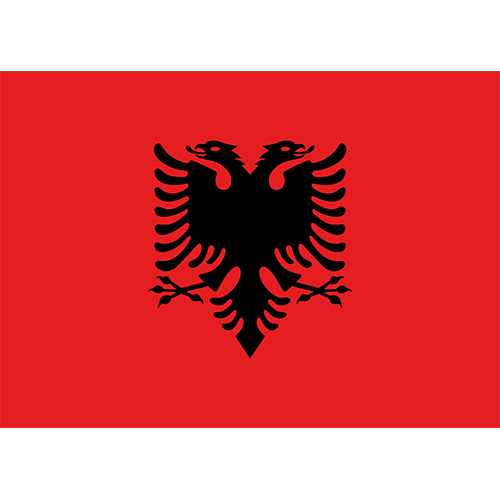 Nationsflagga Albanien 
