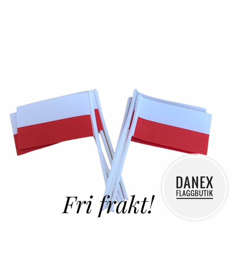 Tårtflaggor Polen (10st)