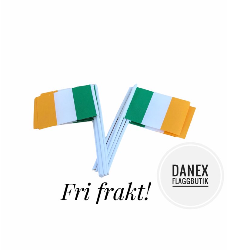 Tårtflaggor Irland  (10st)