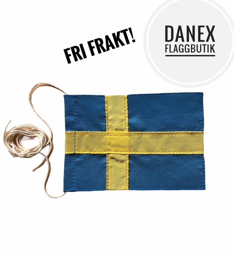 Liten sydd Svensk bordsflagga 10,5x7,5cm 