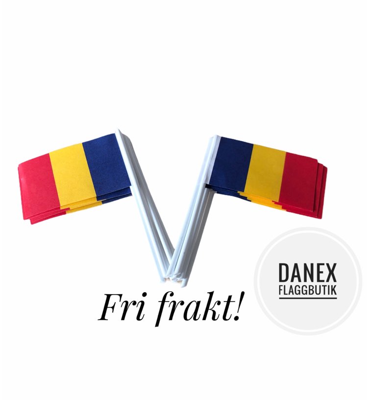 Tårtflaggor Rumänien / Tchad (10st)