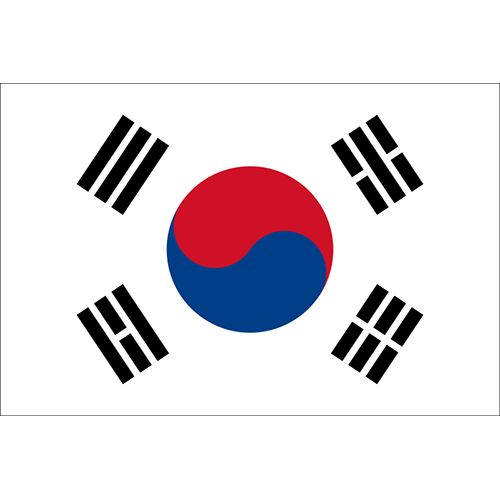 Nationsflagga Sydkorea - 2