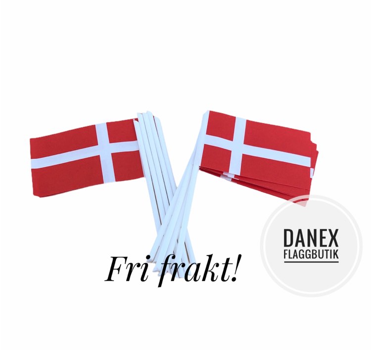 Tårtflaggor Danmark (10st)