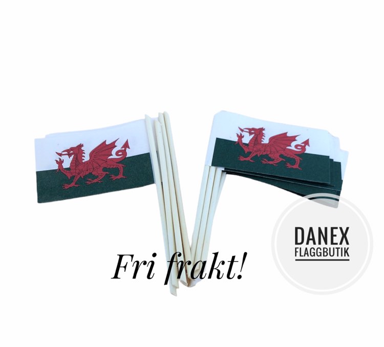 Tårtflaggor Wales (10st)