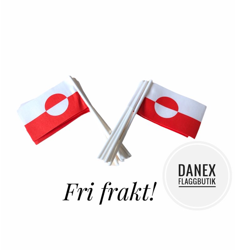 Tårtflaggor Grönland (10st)