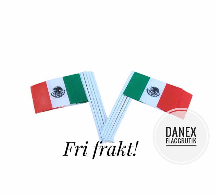 Tårtflaggor Mexico (10st)