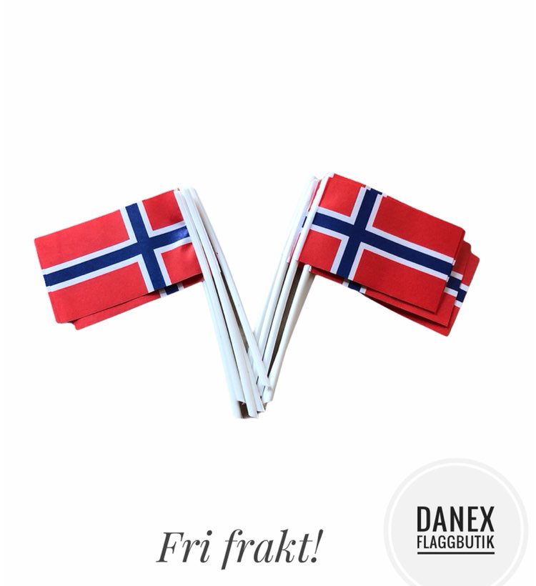 Tårtflaggor Norge(10st)