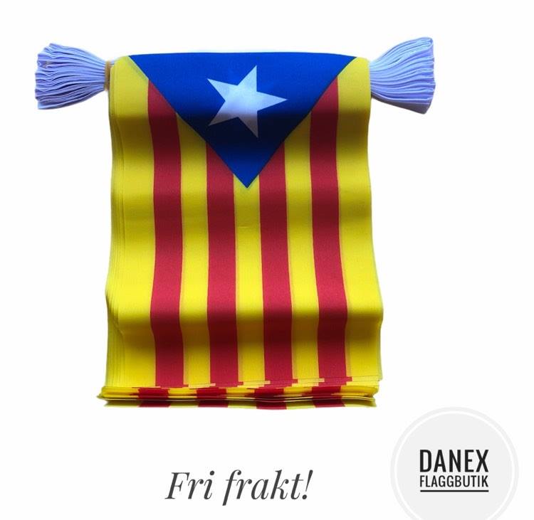 Flaggspel  i tyg- Katalonien - La estelada