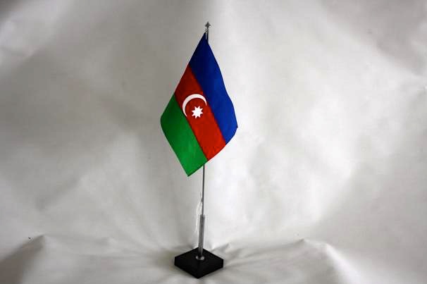 Bordsflagga Azerbajdzjan