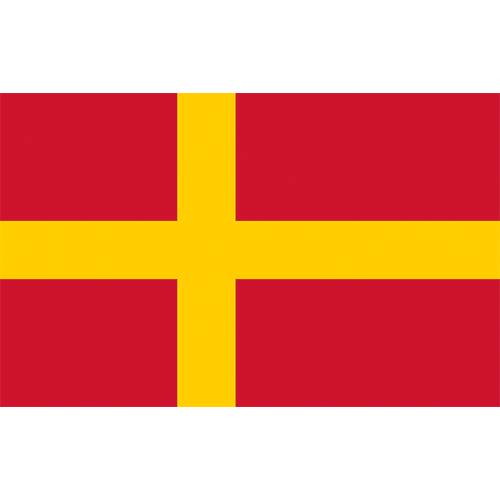 Fasadflagga Skåne 70 cm med ögla - 2