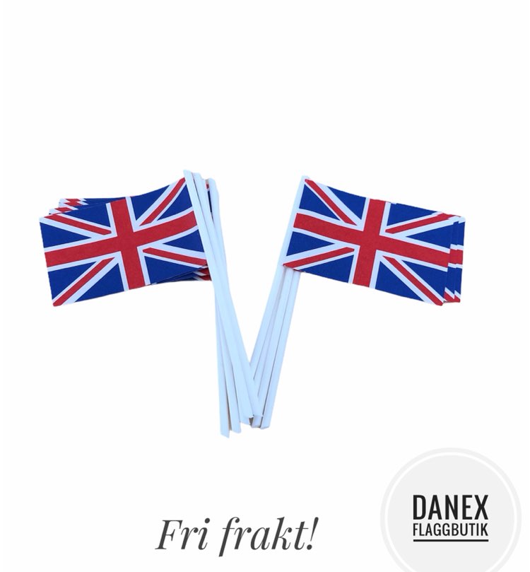 Tårtflaggor Storbritannien (10st)