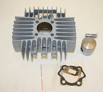 Cylinder Kreidler RMC 44 mm, med lilla bultmønster.