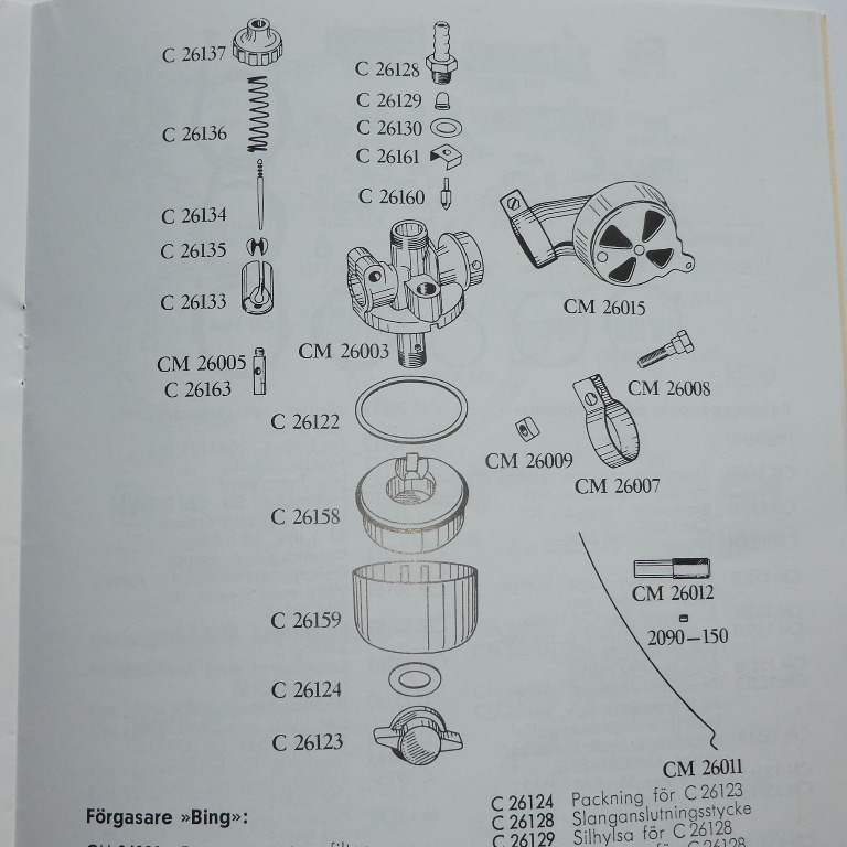 Halteplatte für Schwimmer C-26161 Bing Novolette / ILO FP50 / Autoped Nos - 2