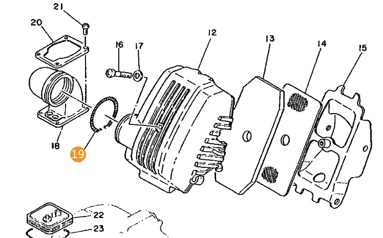 Yamaha fjeder spænding 90506-06106 OEM FS1 - 2