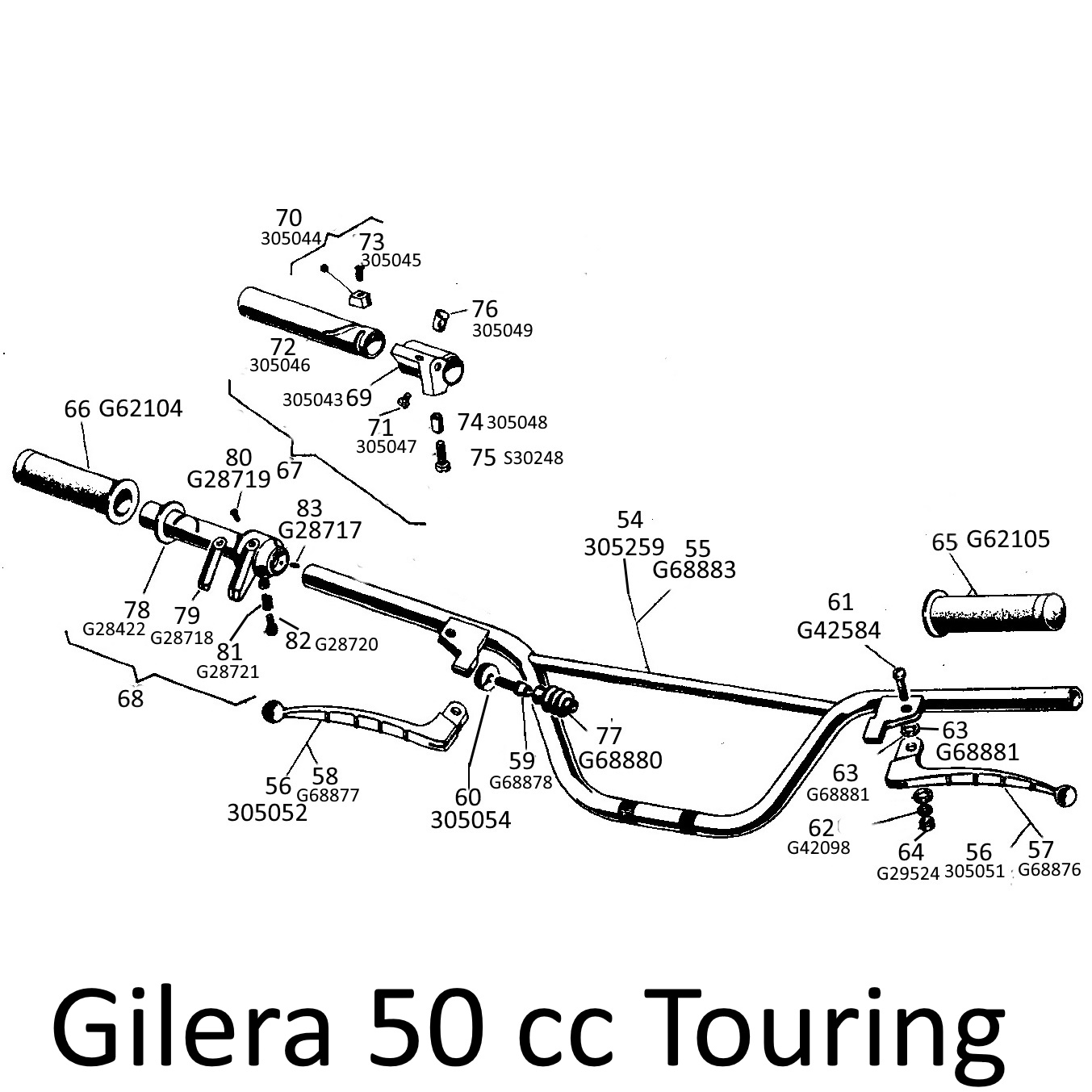 G28720 Schraube für Gasgriff, Gilera Touring NOS - 3