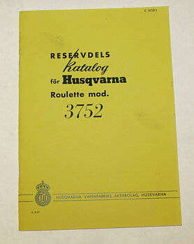 Reservedelskatalog Husqvarna Roulette 3752