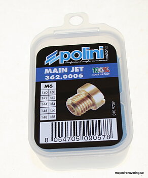 Hauptdüsensatz Polini 10 Stück. Dellorto 6 mm.