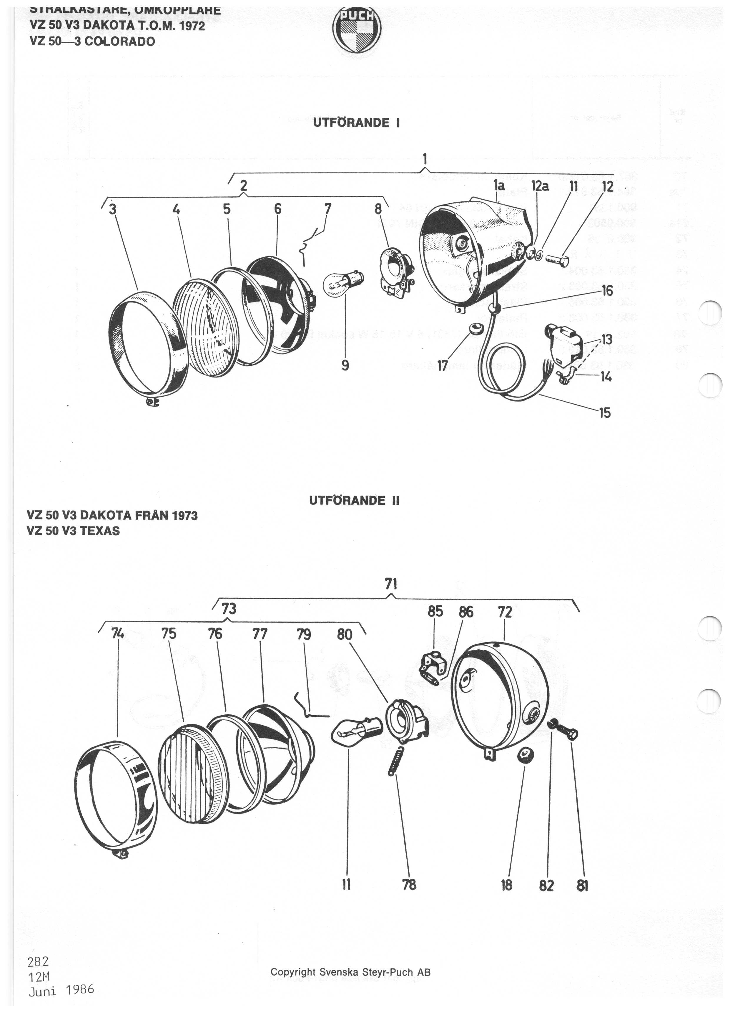Blinker für Fernlicht einstellen. VZ50 1973-82 - 2