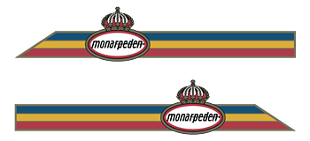 Decal set " Monarpeden" straight stripes. Well made, made in Sweden.