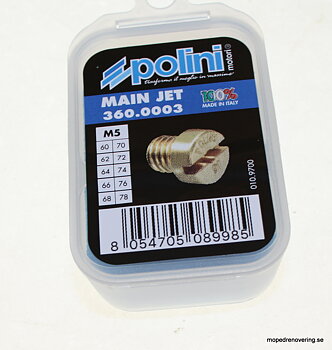 Nozzle set 10 pcs. Dellorto 5 mm. size 60-78