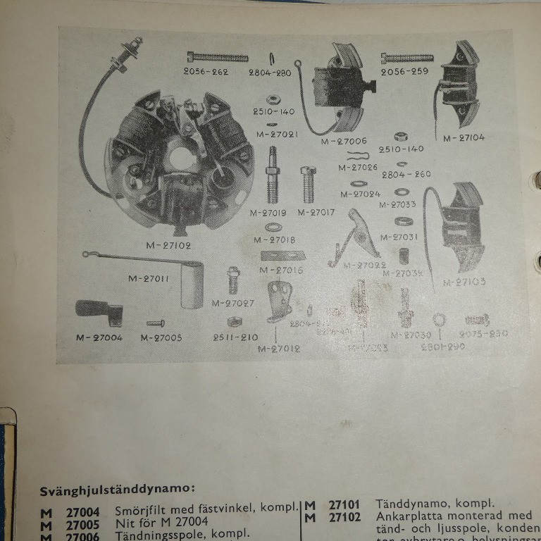 Kontaktskrue til kontakt M-27027 Husqvarna 120CC NOS - 2