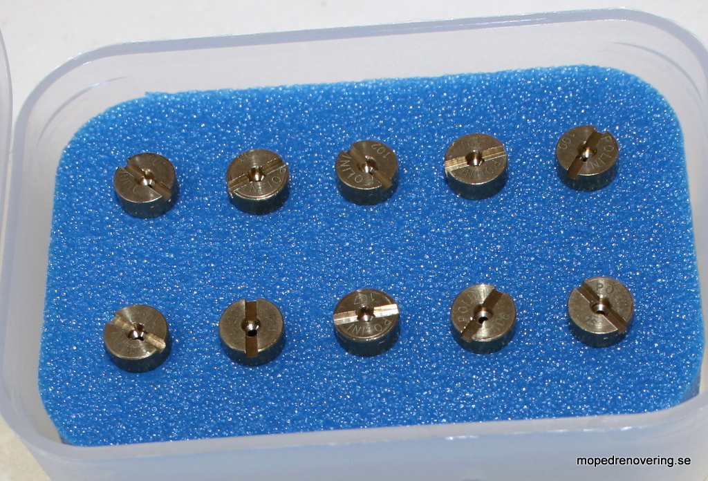 Munstyckssats Dellorto 5 mm. 10 st. storlek 110-128 - 2