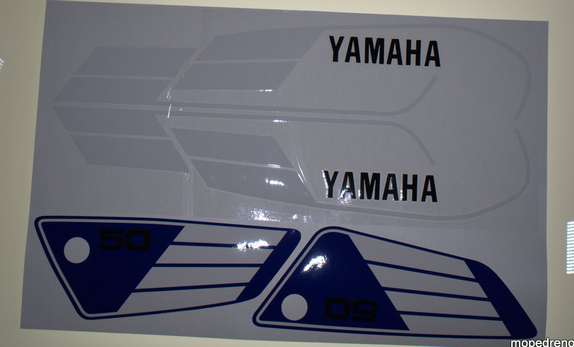 Mærkatsæt Yamaha FS1 1986 - 88 Blå/hvid/sort - 2
