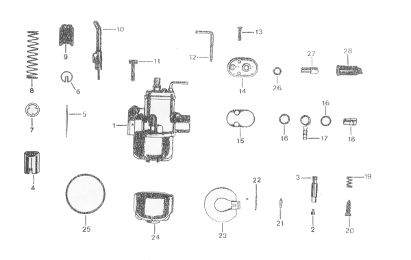 Trottel, Puch / Zündapp für SRF/SSI 14-17 mm, Bing original 22-185-12 - 4