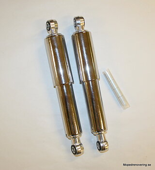 iskunvaimennin custom maxi/ tomos 280mm kromi DMP 10mm reikä molemmissa päissä, kromi, 2 kpl
