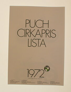 Myyntiesite Puch 1972