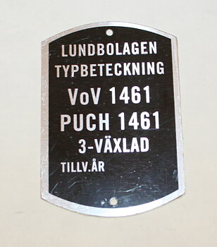 Dataplate Dakota 66-82. VOV 1461