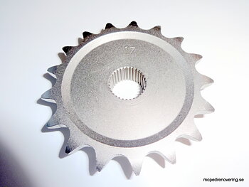 Forreste kædehjul 4/5 gear. Store splines.17 tænder