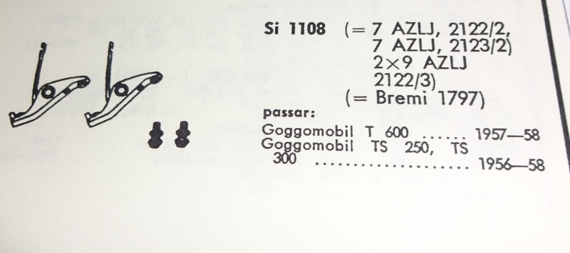 Brændspidser SI 1108 NOS Goggomobil T 600 1957-58, TS 250/300 1956-58 - 3