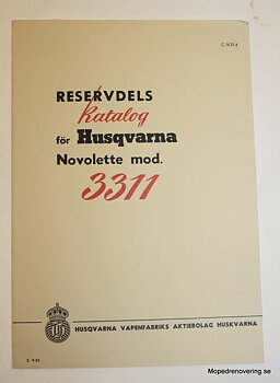 Reservedelskatalog HVA Novolette 3311